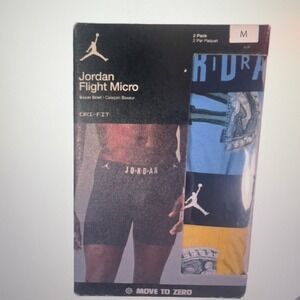 Jordan Flight Micro 1 pack x 2 ‎ Men's Cotton Boxer Briefs Size Medium
